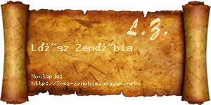 Lősz Zenóbia névjegykártya